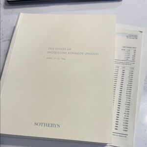 Sotheby's 1996 Estate of Jacqueline Kennedy Onassis Catalog and Auction Results